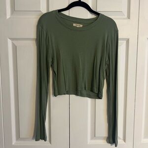 Madewell Sage Green Long Sleeve Tee